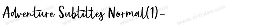 Adventure Subtitles Normal(1)字体转换